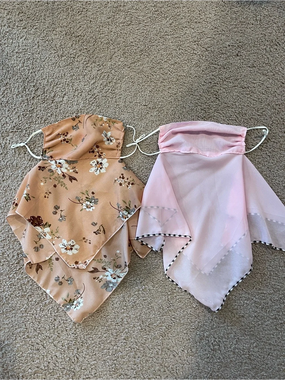 2pcs Washable Neckerchief Cover Scarf Style Masks with Earloop